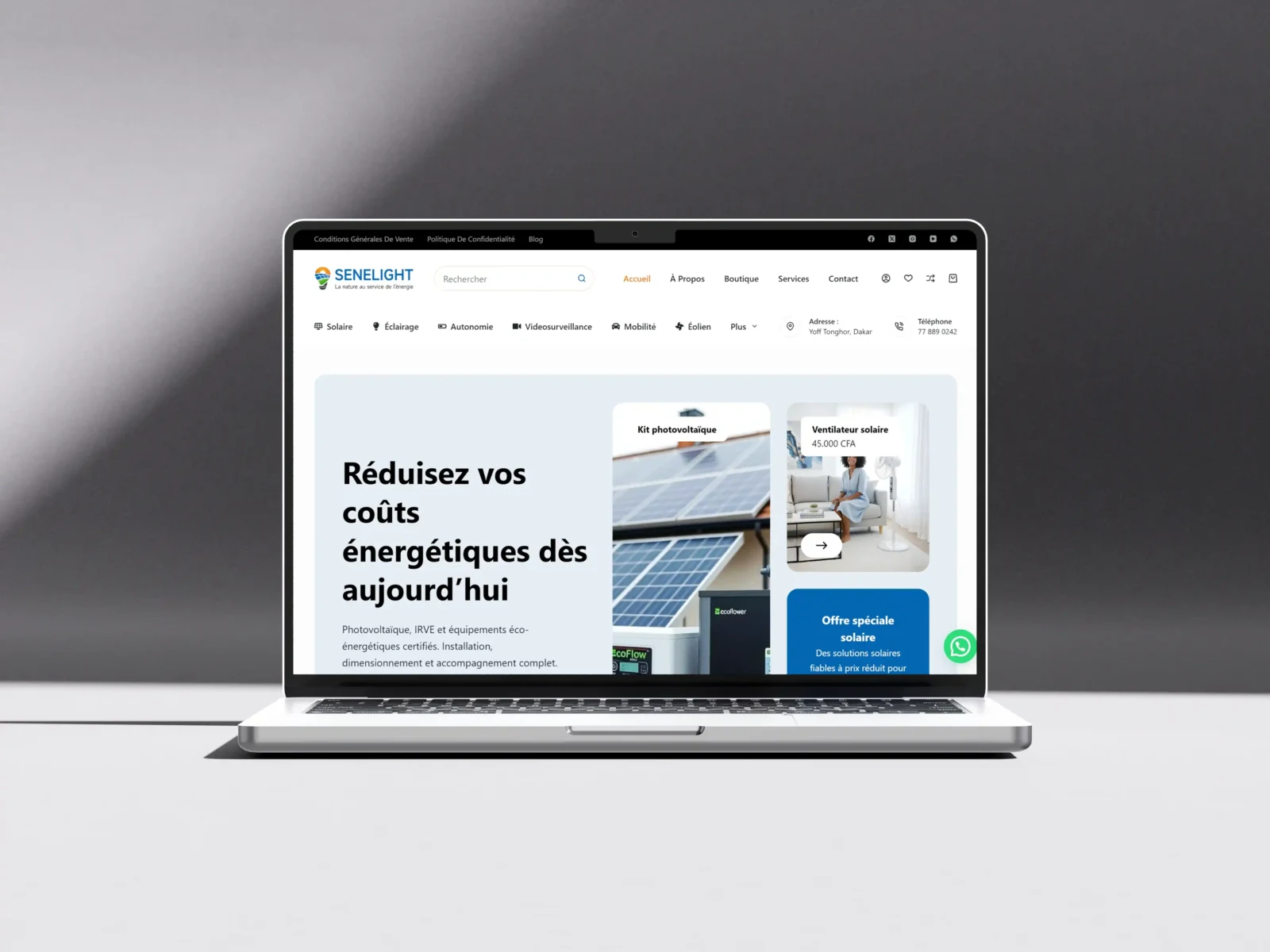 Projet Senelight — image web 1
